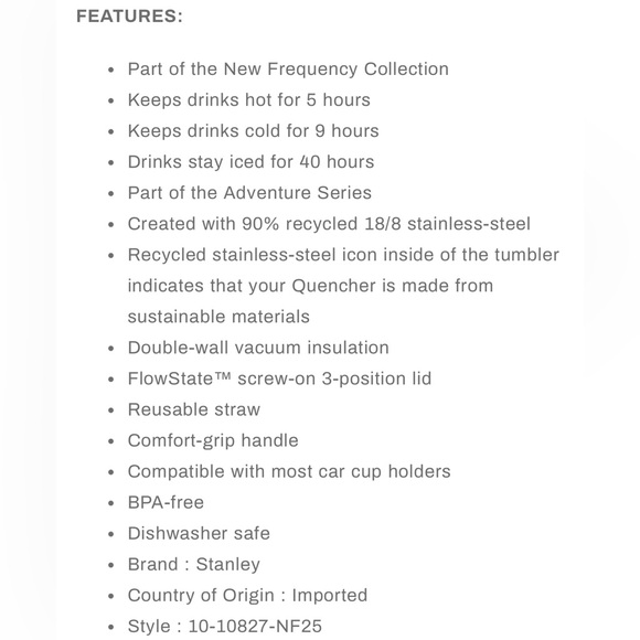 NWT 30oz Stanley New Frequency Collection Tumbler - Picture 12 of 12